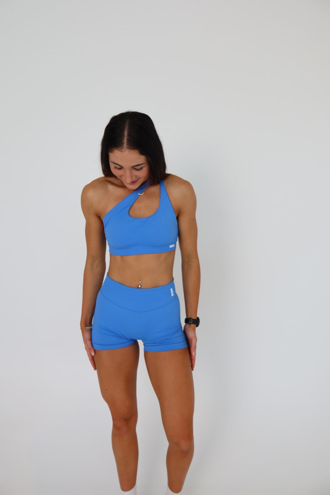 NRG Asymmetric Sports Bra - Cobalt Blue