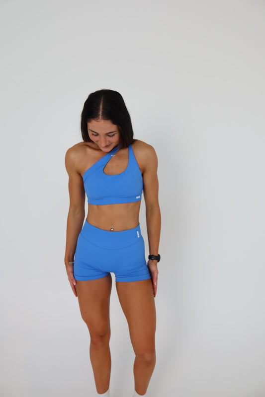 NRG Asymmetric Sports Bra - Cobalt Blue